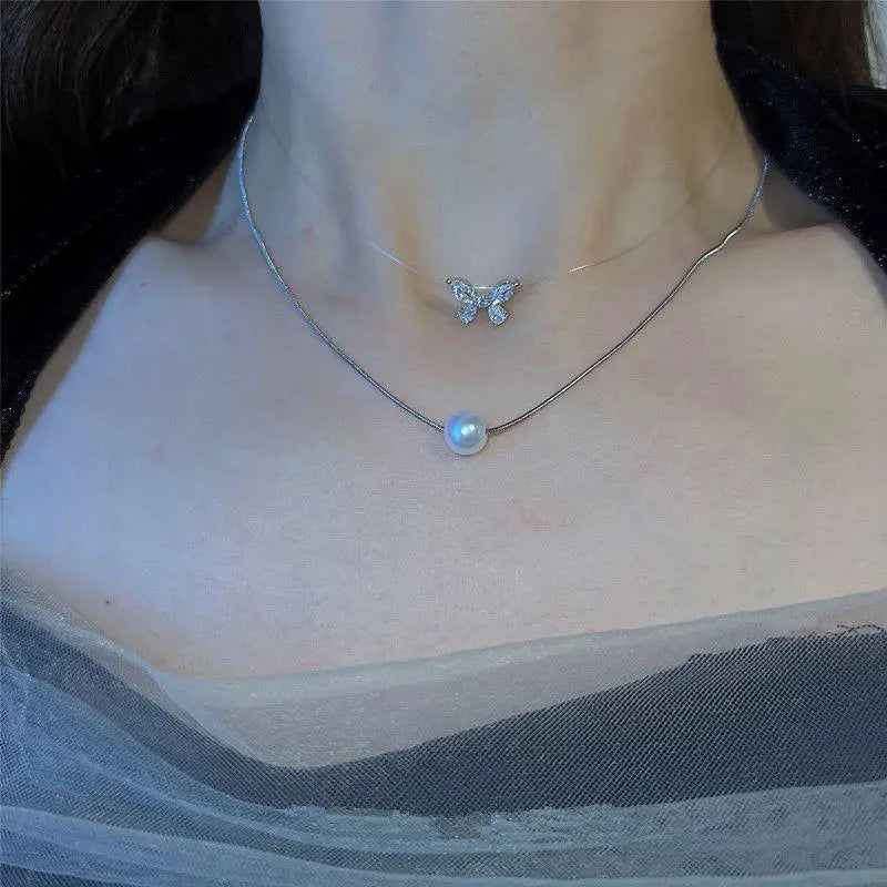 Kpop Pearl Choker Necklace