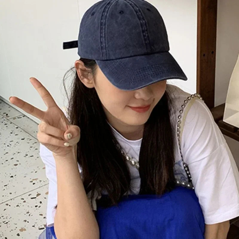 Washed Denim Vintage Snapback Hip Hop Cap