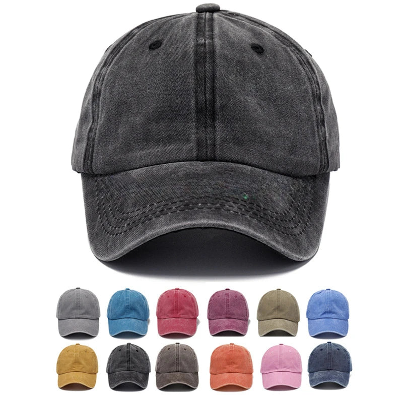 Washed Denim Vintage Snapback Hip Hop Cap