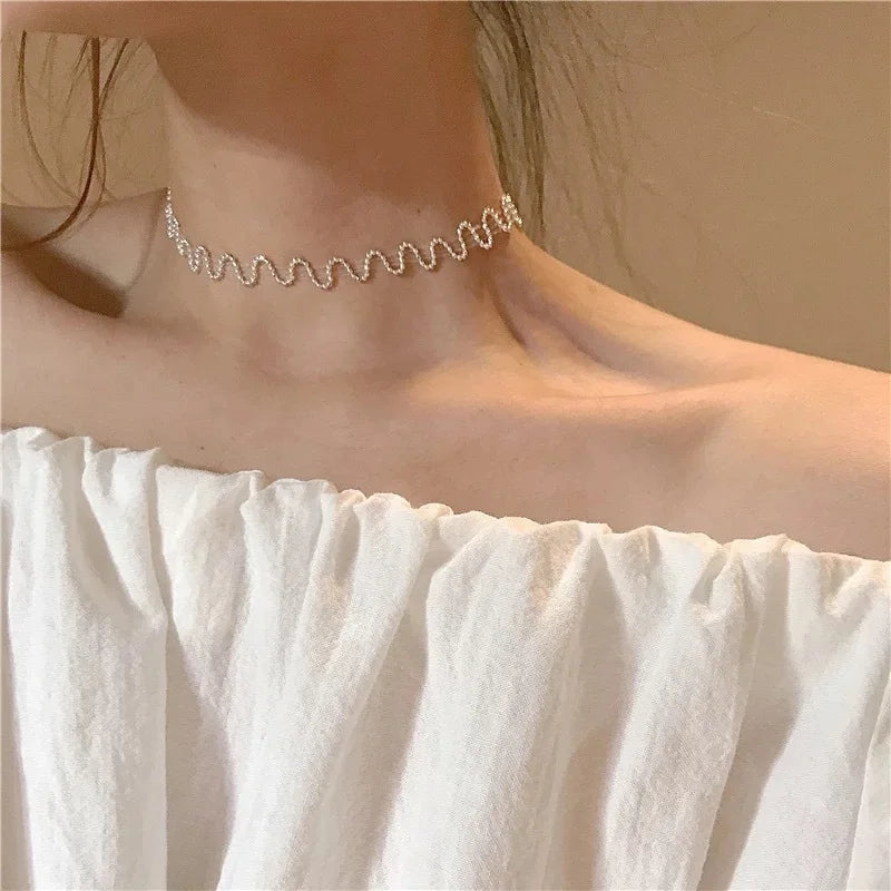 Kpop Pearl Choker Necklace