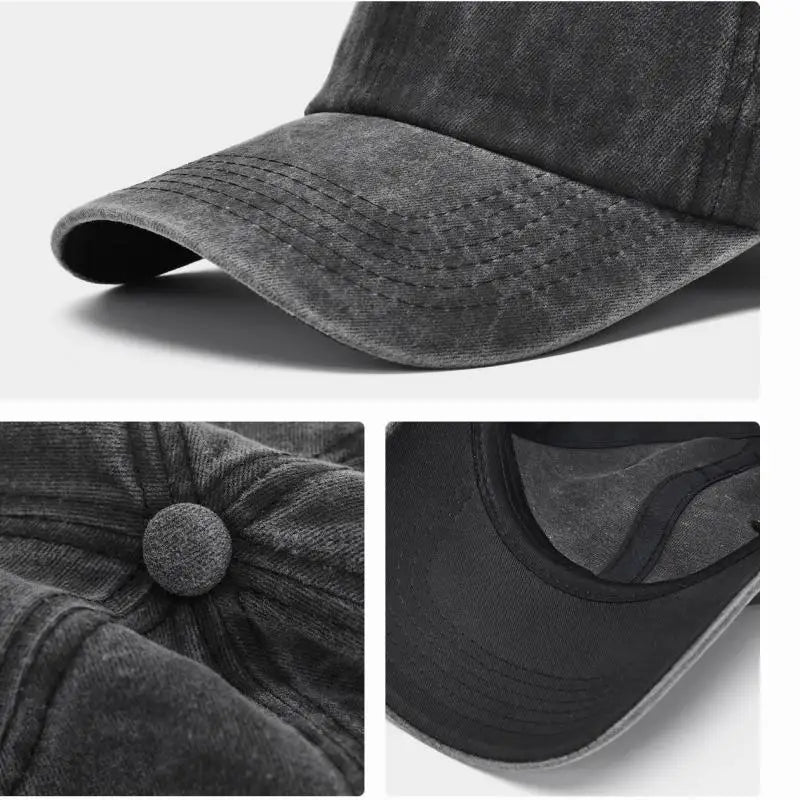 Washed Cotton Vintage Hip Hop Snapback Cap